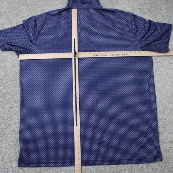 Callaway Opti-Dri Polo Shirt Mens XL Blue/Pink Geometric Golf Stretch S/S - Picture 10 of 13